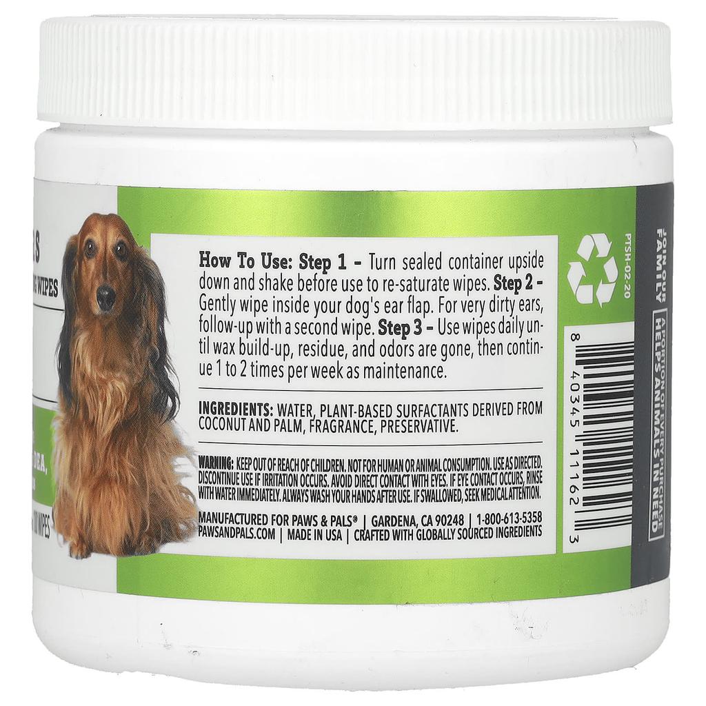 Paws & Pals Круглый год, Салфетки для очистки от загрязнений, Для собак, 100 штук