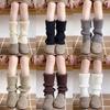 Knitted Leg Warmers Solid Color Hosiery New Middle Tube Socks  Girl
