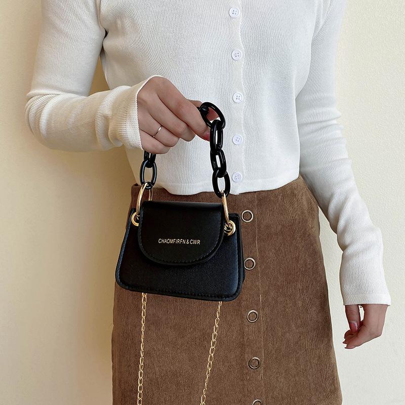 New Fashion Korean Style Chain Mini Lipstick Shoulder Crossbody Handbag Lightweight