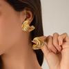 Металлические серебряные серьги-ракушки женские, высококлассные, легкая роскошь, нишевый дизайн, ощущение высокого качества, для квадратного и круглого лица, маленькие серьги