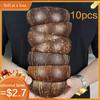 10-16cm Natural Coconut Bowl Dinner Set Handmade Wooden Tableware Wood Spoon Dessert Fruit Salad Mixing Rice Ramen Bowl