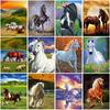 DIY Horse 5D Diamond Painting Full Round Drill Animal Embroidery Mosaic Cross Stitch Kit Wall Art Home Decor Chirstmas Gift