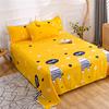 Bed Sheet Polyester Cotton Printed Fitted Sheet Bedding Flat Sheet Soft Breathable Bed Linens (No Pillowcases )