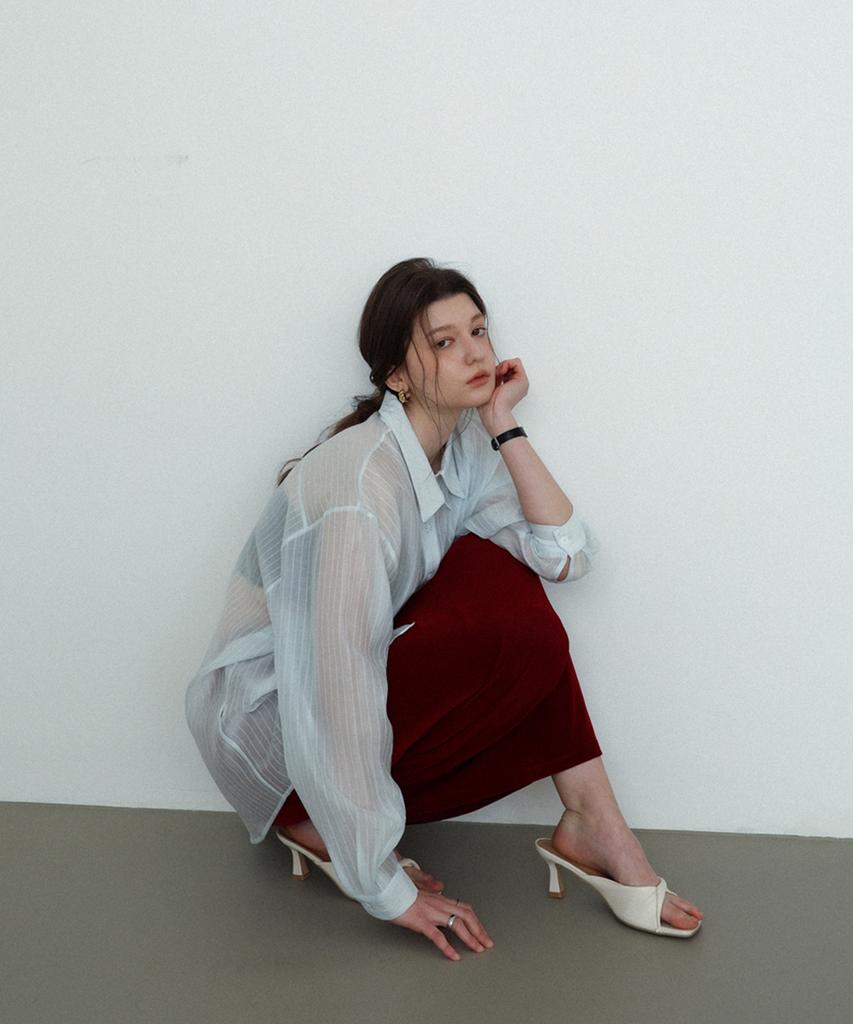 SIEERING Aira Two-Way Wrap Shirt_[Sky Blue]