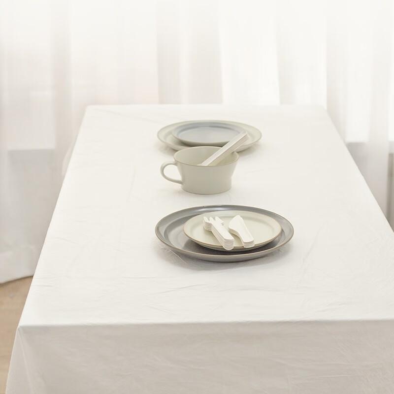 Jinghuisichuang Disposable Tablecloth, Extra Thick, 220*220cm, for Restaurants, Banquets, Wedding Tables, Square Shape, 10 Pieces