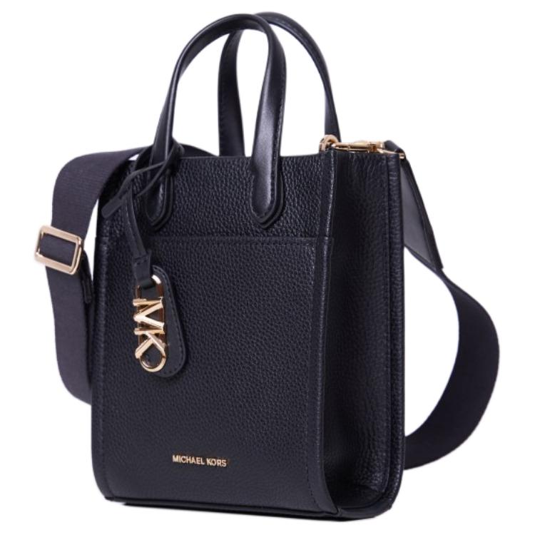 Michael Kors MK Gigi Сумка-тоут на регулируемом плечевом ремне с логотипом, из натуральной и искусственной кожи, сумка через плечо, женские сумки, Черный 32R4G3GC4L-BLACK