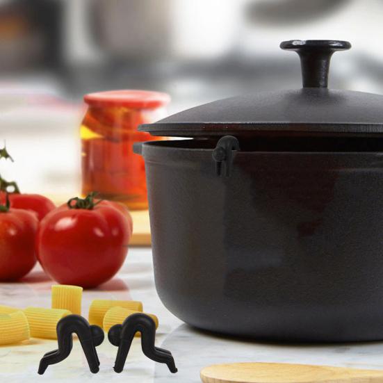 Pot Lid Holder Human-Shaped Pot Lid Lifter Holder Reusable Silicone Cooking Lid Holder for Home Kitchen