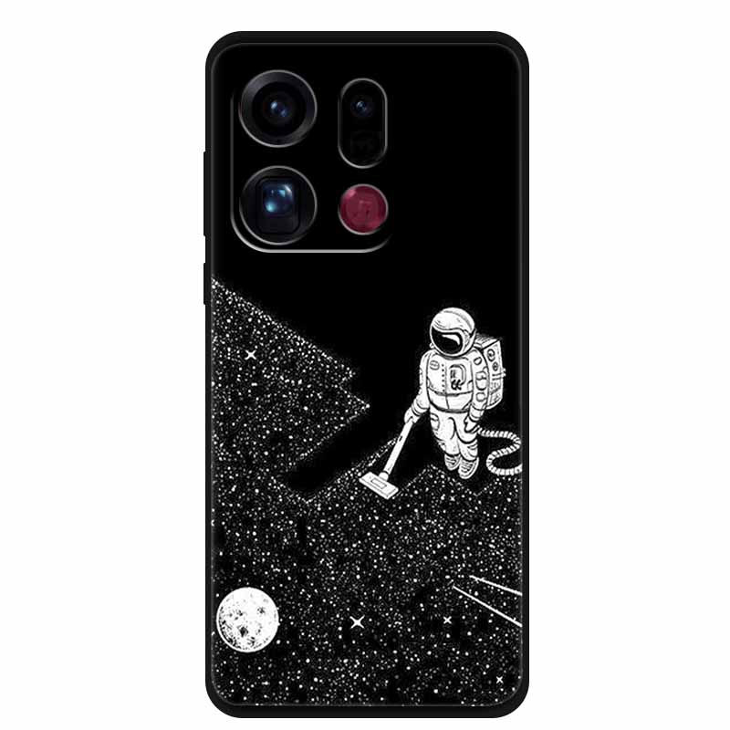For OPPO Find X9 5G Case Silicone Space Animal TPU Soft Black Cover For OPPO Find X9 Cases FindX9 CPH2797 PLJ110 Cool TPU Cover