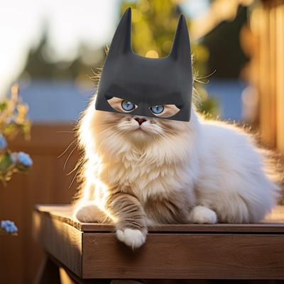Кошачья маска летучей мыши Маска супергероя кота Маска кота летучей мыши Героя Косплей Маска Аксессуар для костюма питомца