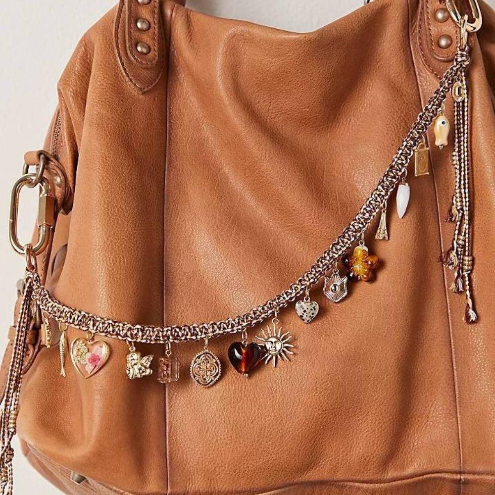 Stylish Lanyard Turkish Evil Eye Pendant Beaded Tassel Key Chain  Girls Gifts