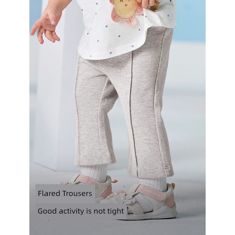 Dave & Bella Spring and Summer Western Style Baby Girl's Cropped Pants