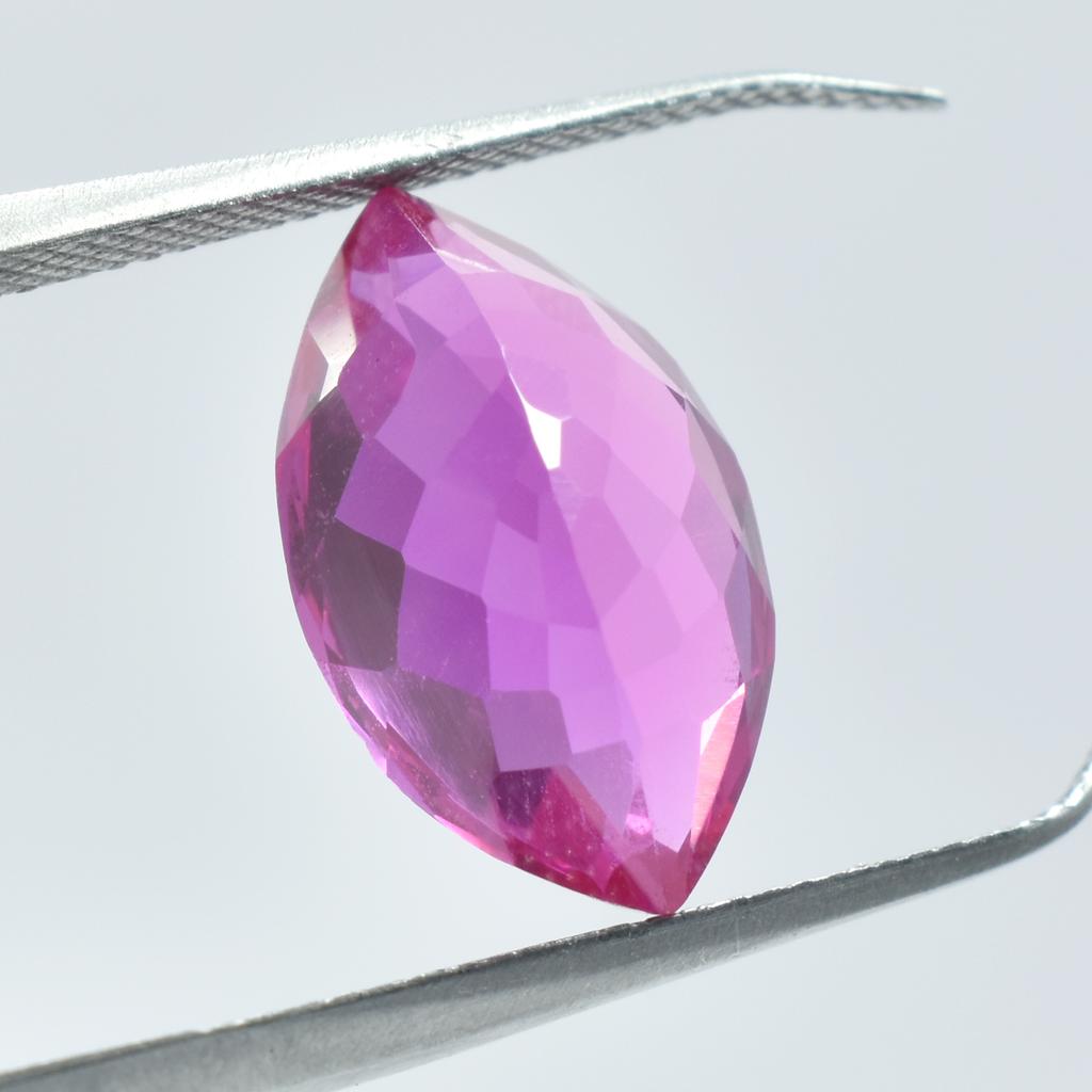 Кольцо с рубином огранки МАРКИЗА Натуральный РОЗОВЫЙ 7,00 карата СЕРТИФИЦИРОВАННЫЙ Свободный драгоценный камень SU-653