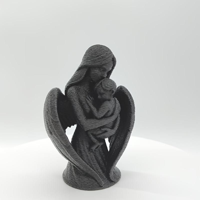 3D-печатная статуэтка Ангела-Матери, обнимающей Ребенка - Декорация для рабочего стола на тему Любви | Идеальный подарок на День Матери, Декоративный элемент