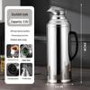 Large Capacity Stainless Steel Insulated Hot Water Bottle with Glass Liner - Old-fashioned Tea Pot for Home, Dorm, or Commercial Use