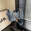 Women's Denim Crossbody Bags Korean Shoulder Handbag Popular Luxury Designer Spring Trendy