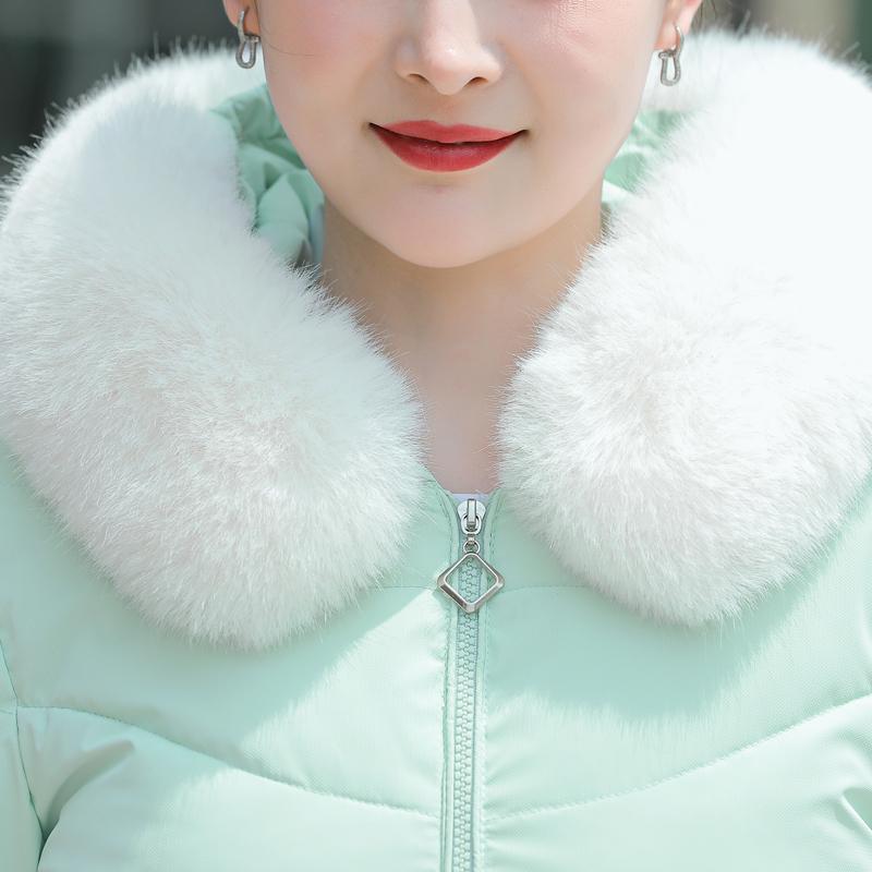 Fashion Winter Short Coats Female Parkas Hooded Faux Fur Collar Lady Jackets Thick Warm Outerwears