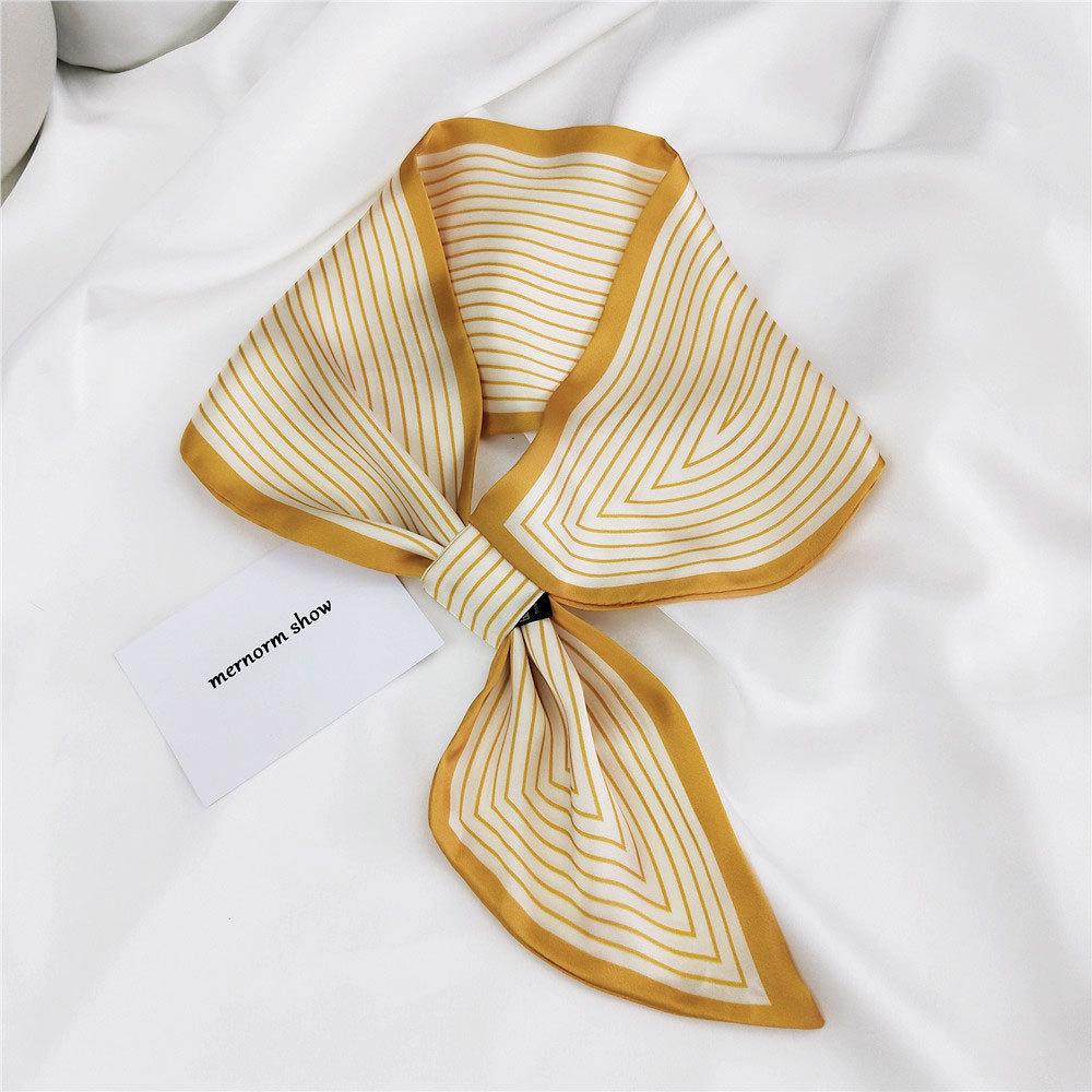 Новые шарфы Шелковые шарфы Женские весенние и осенние длинные декоративные профессиональные шарфы Летние тонкие стили в сочетании с рубашками Стильные