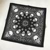 New 100% Cotton Material Hip Hop Scarf Western Style Skull Cashew Pattern Windproof Printed Shawl Sun Protection Scarf Women's