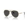 Burberry Temple Lettering Logo Metal Aviator Sunglasses Women's Gold