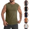Men's Summer Solid Color Sports Buttons Vest Men's Sports Casual Vest