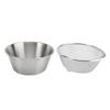 304 Stainless Steel Colander with Mixing Bowl 16cm Portable Kitchen Washing Bowl Strainer for