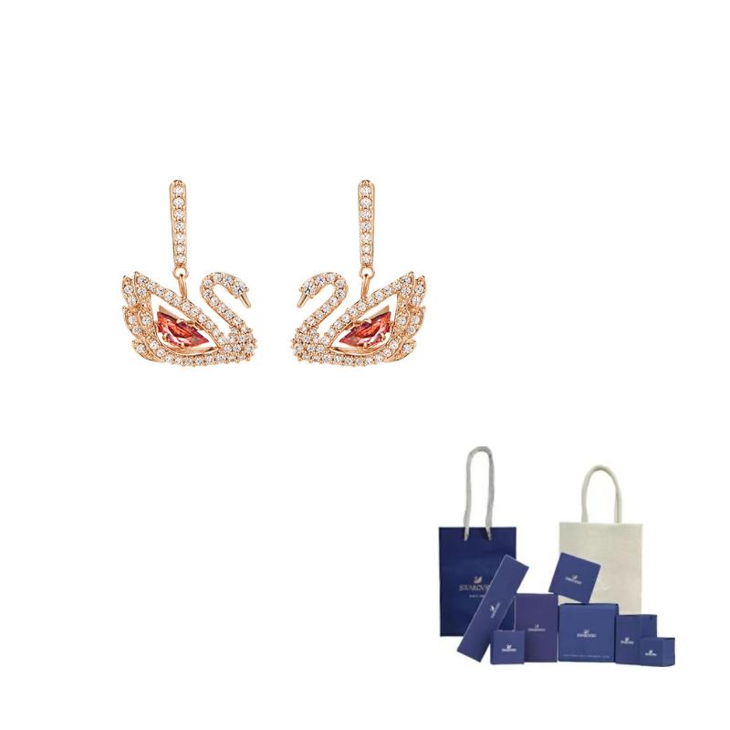 Swarovski Серьги-гвоздики с искусственными кристаллами 'Lifelong Bow' для женщин