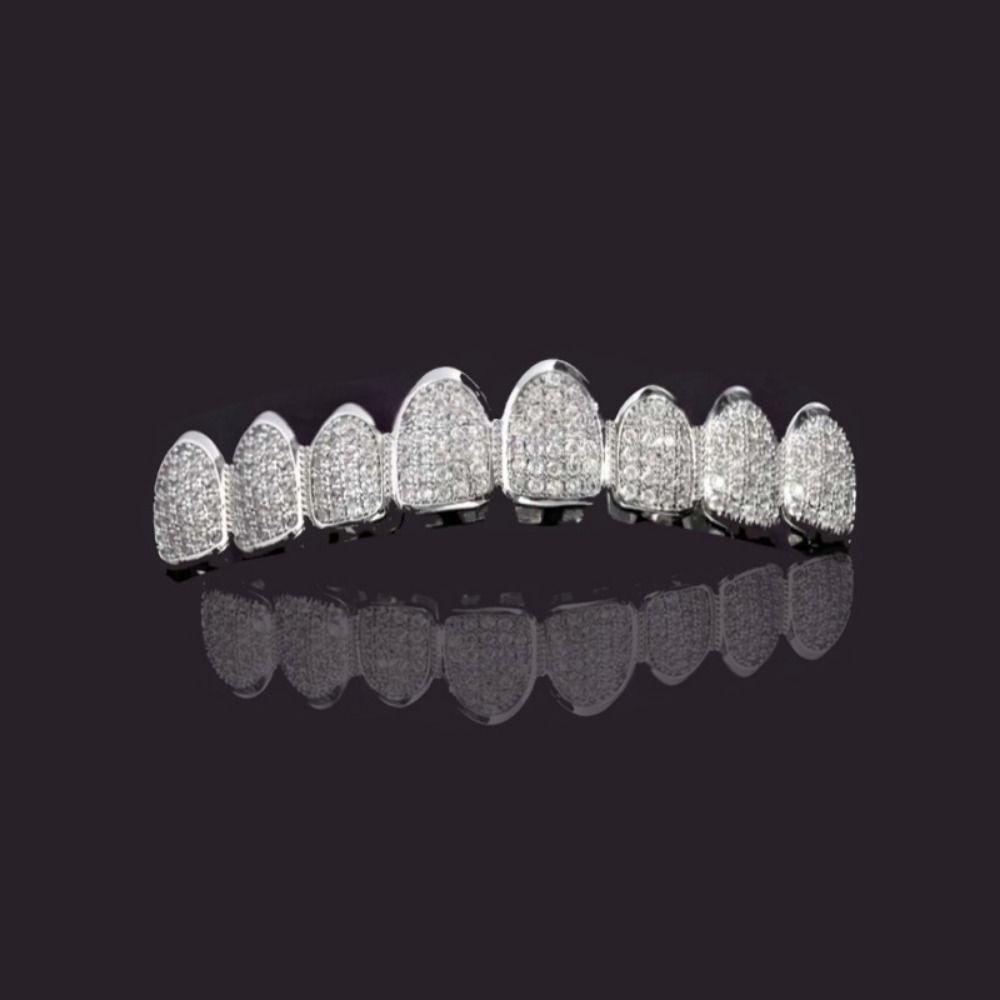 Hip Hop Teeth Grillz Set Removable Design Charm Teeth Grillz Dental Grills Tooth Caps Dental Crown