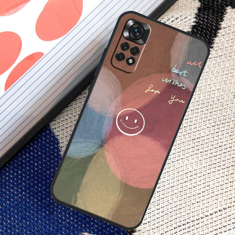 Чехол Smile Face Happy Cute для Xiaomi Redmi Note 8 9 10 11 12 Pro 8T 9S 10S 11S Redmi 12C 9C 9T 10A 10C