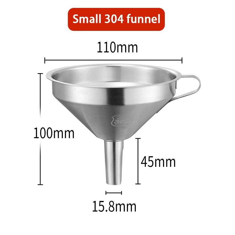 Stainless Steel Funnel Kitchen Oil Liquid Funnel Metal Funnel Filter Wide Mouth Funnel for Canning Home Kitchen Tools