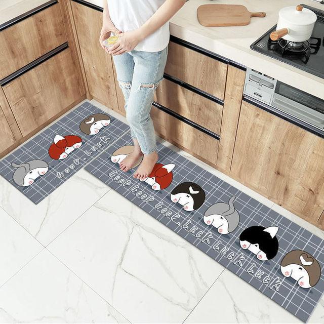 Кухонный коврик для пола, домашний входной коврик для ванной комнаты, противоскользящий моющийся коврик, ковер для прихожей, гостиная, спальня, коридор, длинный ковер