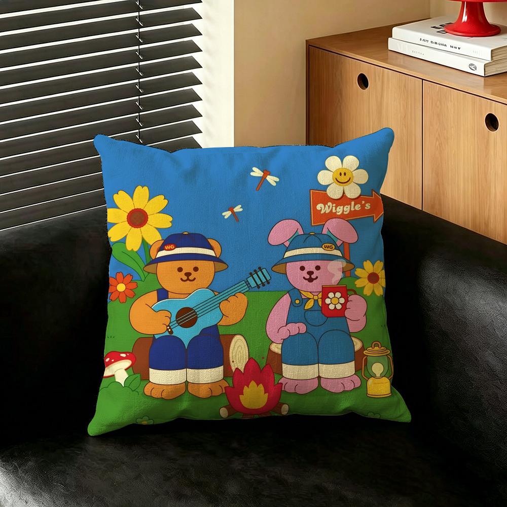 Character wwiggle wwiggle Cushion Cover Creative pillowcases for interior decoration office living room home Car hot