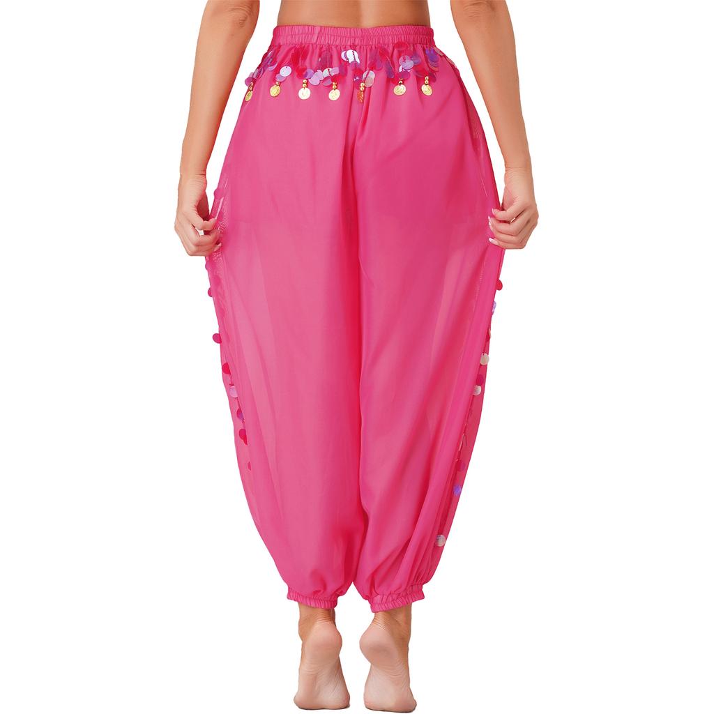 Женские брюки для танца живота, шаровары-фонарики, индийский танцевальный костюм