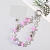 Colorful Crystal Flower Star Phone Chain Exquisite Trend Beaded Keychain Sweet Versatile Bag Pendant Daily Accessories Gift 2025