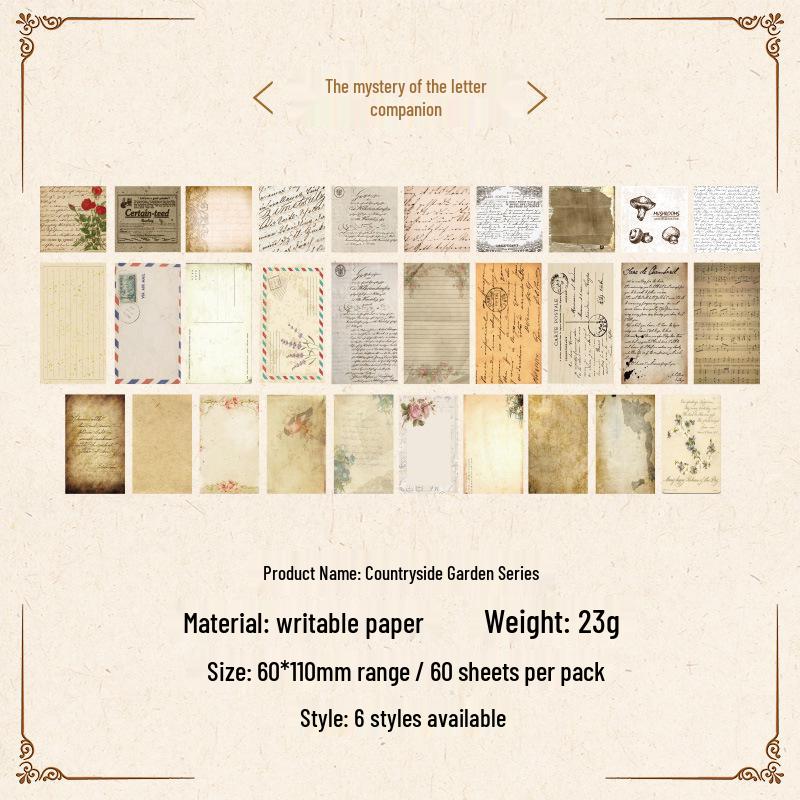 Yuezhen Wenchuang Creative Retro Diary Stickers for Kids, 60 Sheets