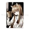 Spice And Wolf Холо Металлическая Табличка Постер Гараж Клуб Дизайн Дизайн Паб Паб Жестяной Знак Постер