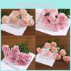 Carnation Silk Flower Bouquet For Home Office Wedding Decor Photography Prop