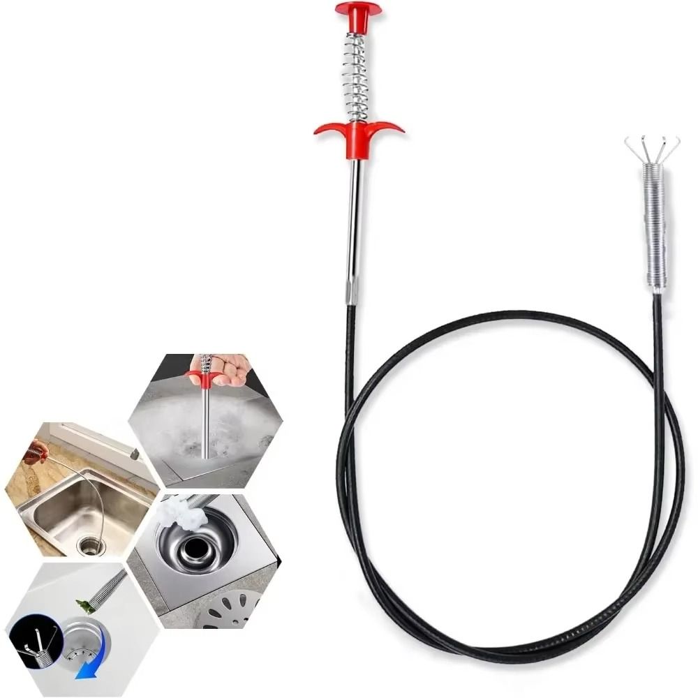 Flexible Design Pipeline Dredging Tool Spring Grip Sewer Cleaning Picker  Kitchen Sink Cleaning