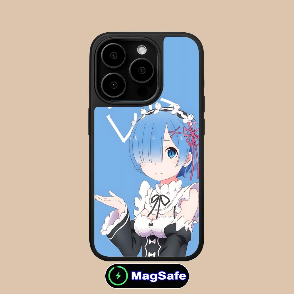 Чехол для мобильного телефона ReZero Rem Waifu для iPhone 17 16 15 14 13 12 11 Air Pro Max Plus Magsafe Матовая поверхность Цветная крышка Роскошный