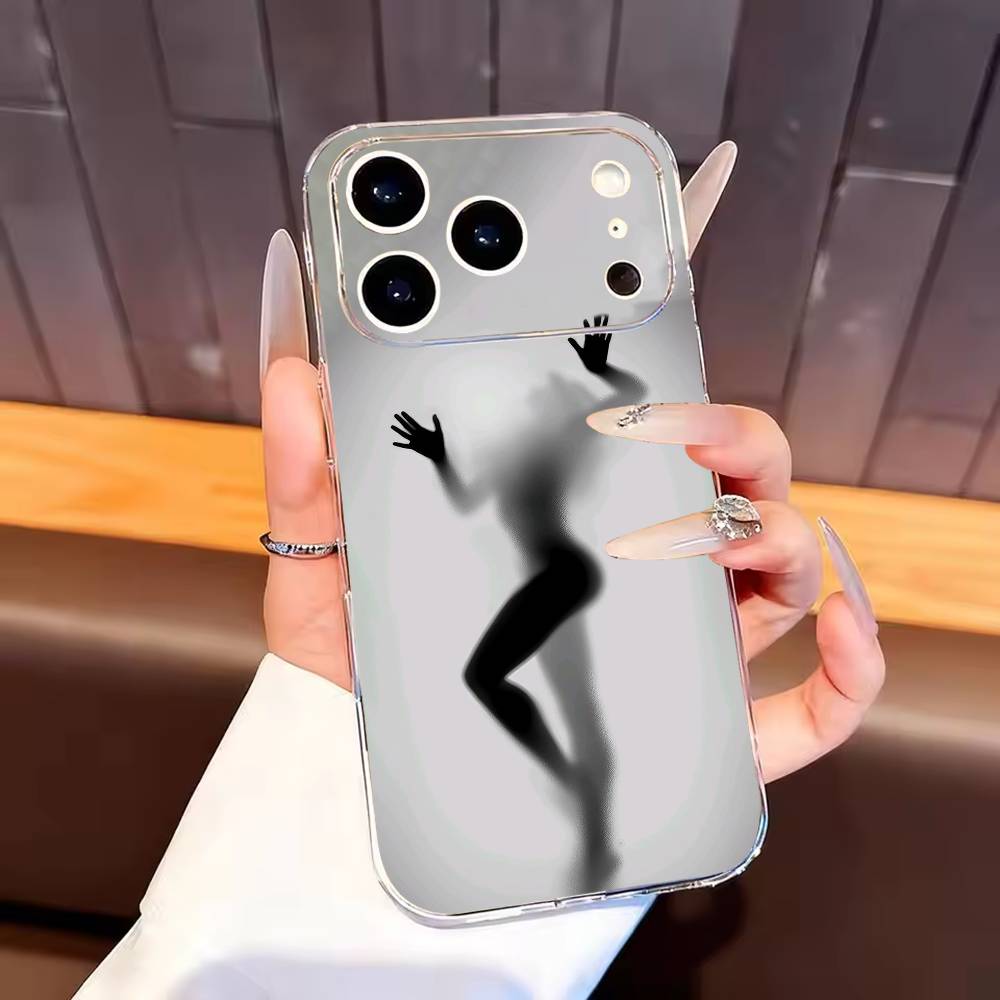 Sexy Body curve Art Phone Case For iPhone17,16,15,14,13,12,11 Plus,Pro Max Soft Transparent Cover