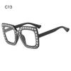 Bling Crystal Sunglasses for Kids Fashion Rhinestone Square Sun Glasses Children Trendy Retro Sparkling Shades UV400 Eyewear