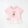 Футболка с коротким рукавом для девочек из коллекции European & American 2025 года