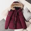 Winter Men's Down Jacket Mid-length Thickened Tooling Trend Outdoor Men's Down Jacket