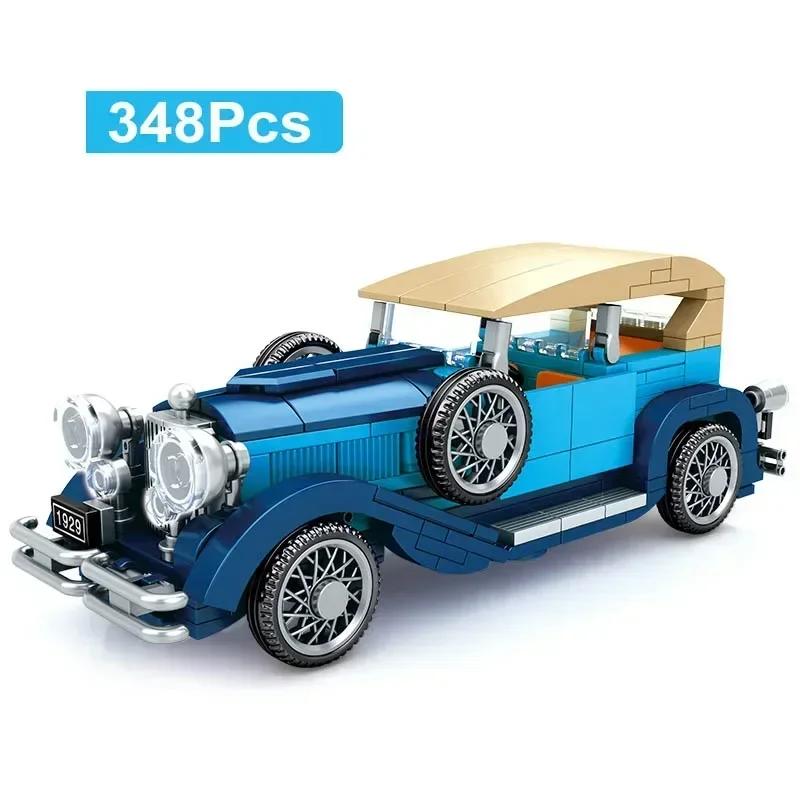 Техник Ретро Антикварный Винтажный Автомобиль Speed Champions Стиль Модели Блоки Город Классические Игрушки Подарок Родстер Транспортное Средство Суперкар Кирпич