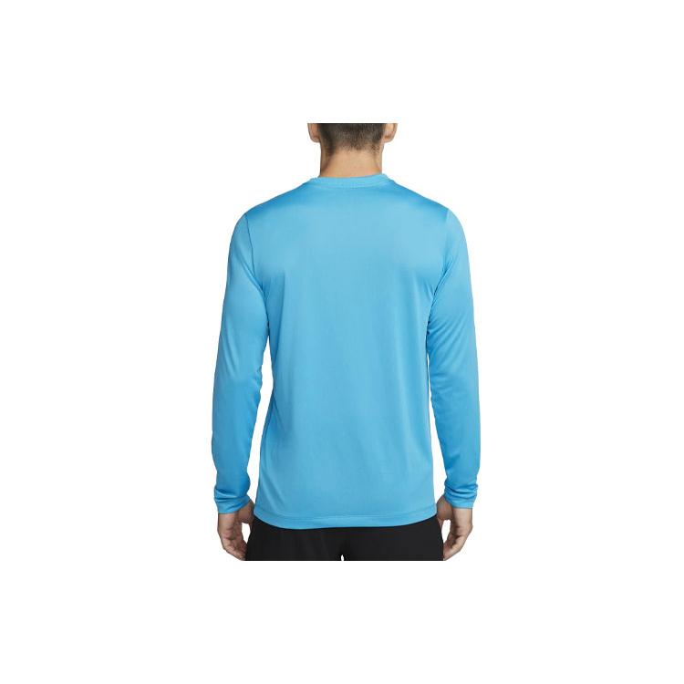 Nike T Shirts Men's Laser Blue Crew Neck Moderate Straight Fit DX0993-446