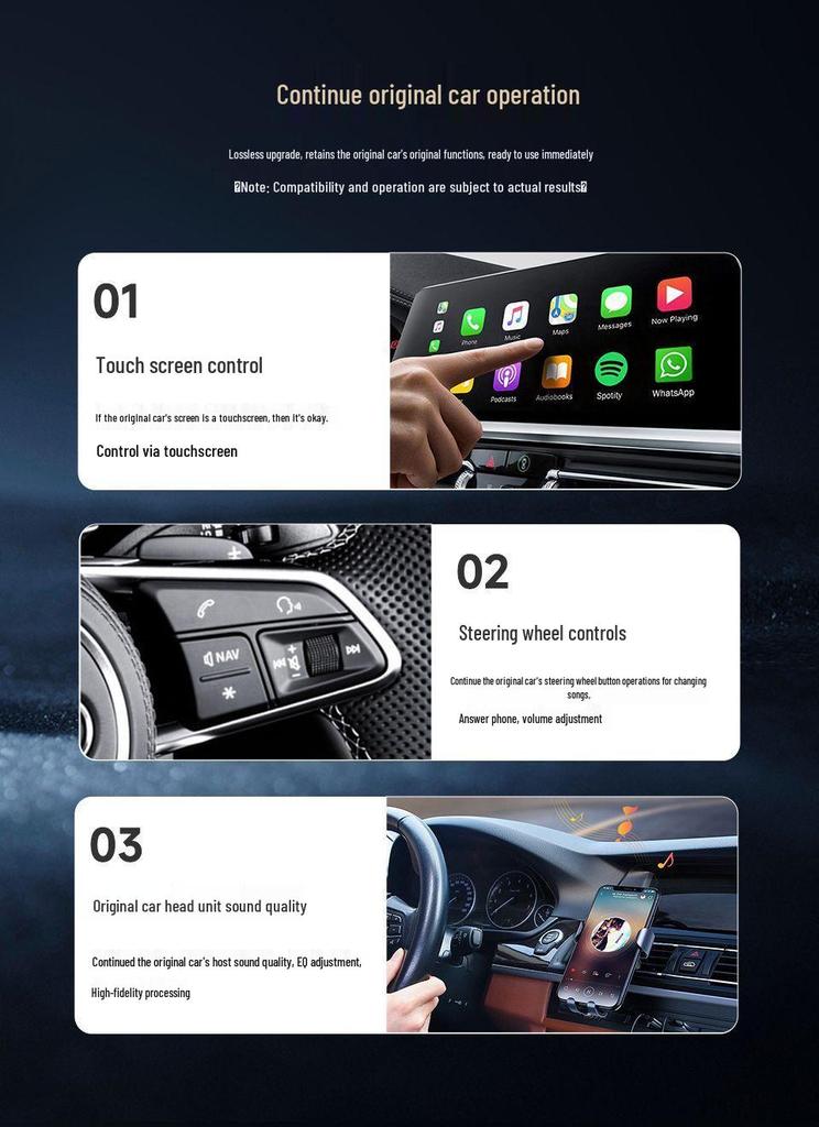 Трансграничный модуль проводного и беспроводного подключения CarPlay и Android Auto