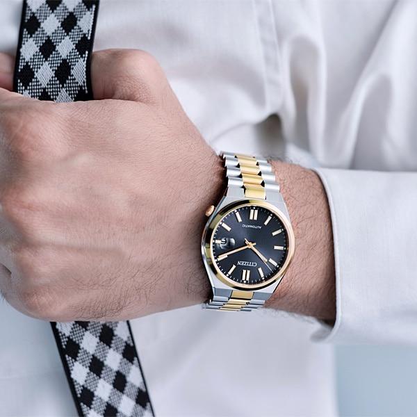 Citizen Унисекс NJ0154-80H ( Часы CITIZEN COLLECTION Механические) Круглые часы серебряные аналоговые