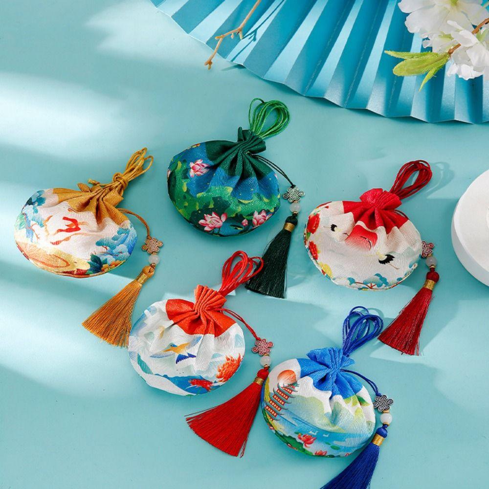 Printing Dragon Boat Festival Sachet with Tassel Women Jewelry Bag Chinese Style Storage Bag Gifts