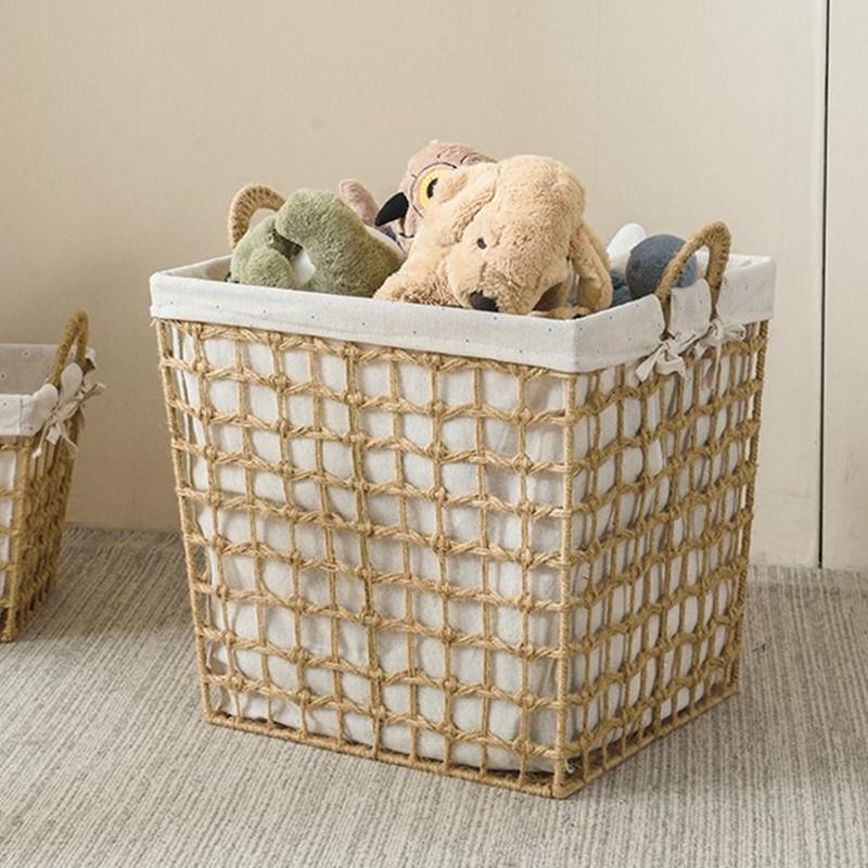 High-Value Woven Japanese-Style Laundry Basket for Bedroom Storage
