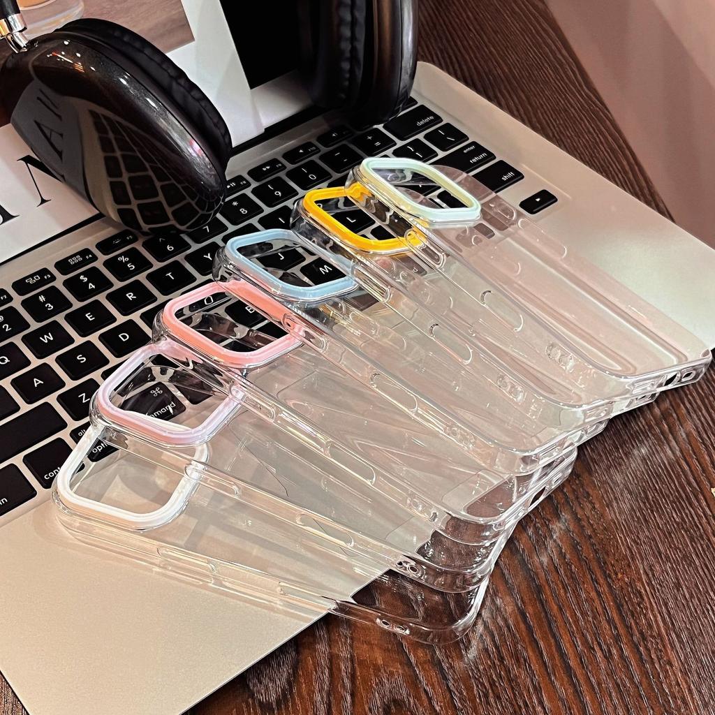 Простой и прозрачный чехол для телефона для IPhone 15 Ультратонкий защитный чехол 16e для Apple 12promax Чехол Жесткий и модный