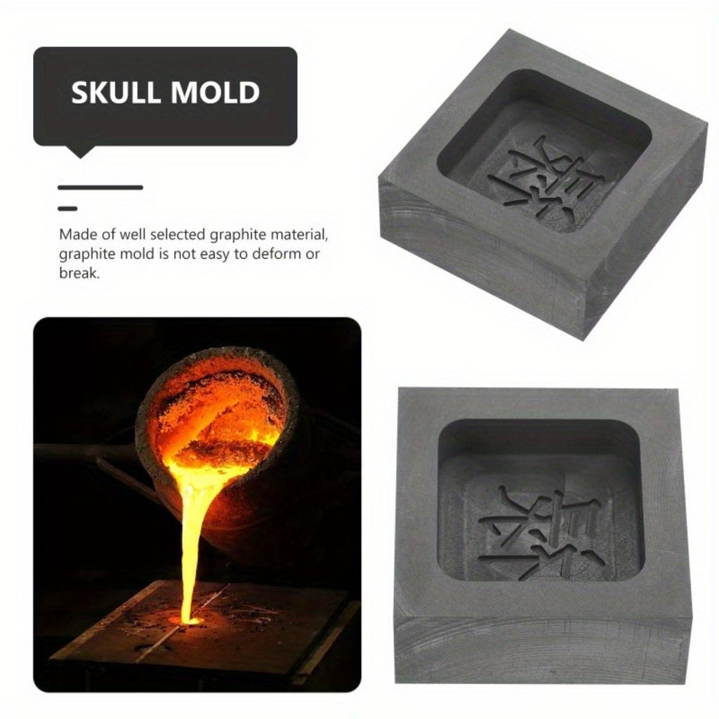 1pcs Casting Graphite Molds DIY Metal Molds Alchemical Waste Melting Tools Profiled Graphite Molds Precious Metal Ingot Slots